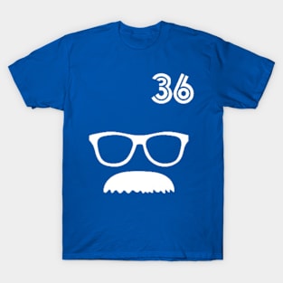 Davis Schneider Mustache Fan Art Public Domain Clip Art Not Subject To Copyright Blue Jays T-Shirt